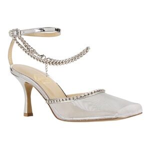 Nalebe stellar Crystal-Embellished Ankle-Strap Pumps silver